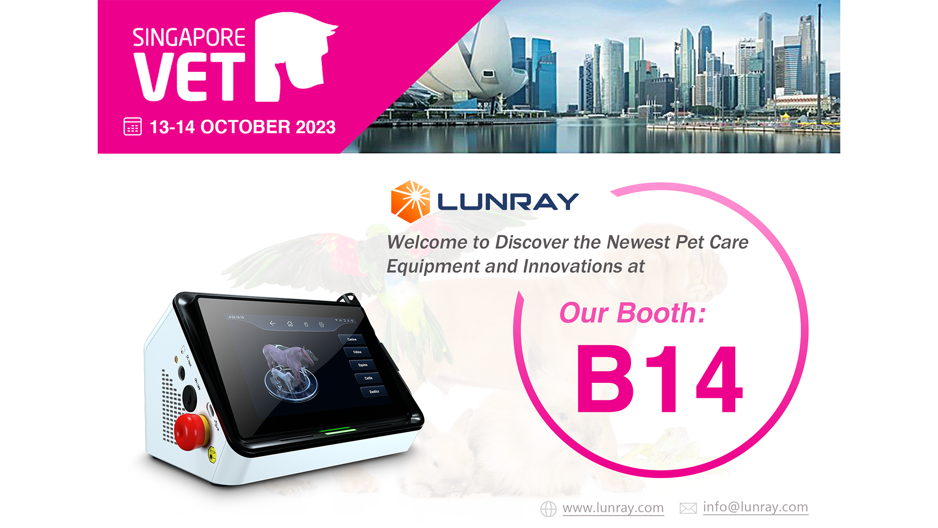 Welcome to Visit Our Booth B14 at the Singapore Vet Show on 13-14 October 2023!